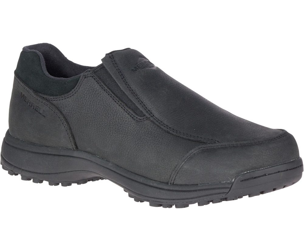 Merrell Slip Ons Black - Sutton Moc AC+ PRO - Mens 79WISXKML